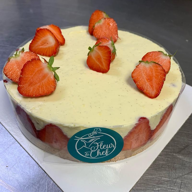 Entremets fraisier de Fleur de Chef à Lille au Musée des Beaux Arts