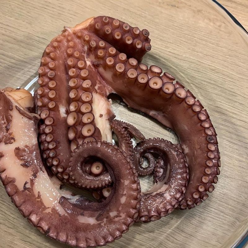 Photo : Tentacules de poulpe cuits au court bouillon