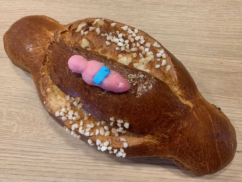 Photo : coquille de Noël avec petit jésus en sucre