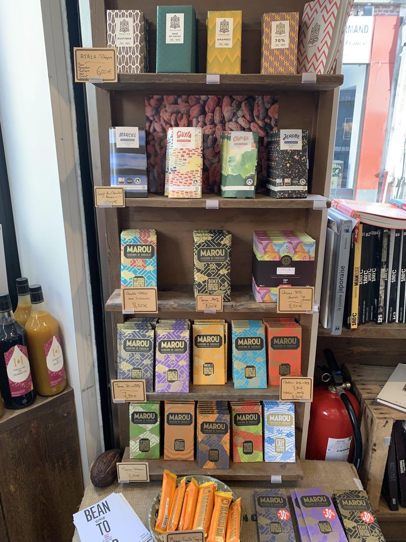 Assortiment de tablettes de chocolat Bean to Bar chez Les Epicentriques à Lille