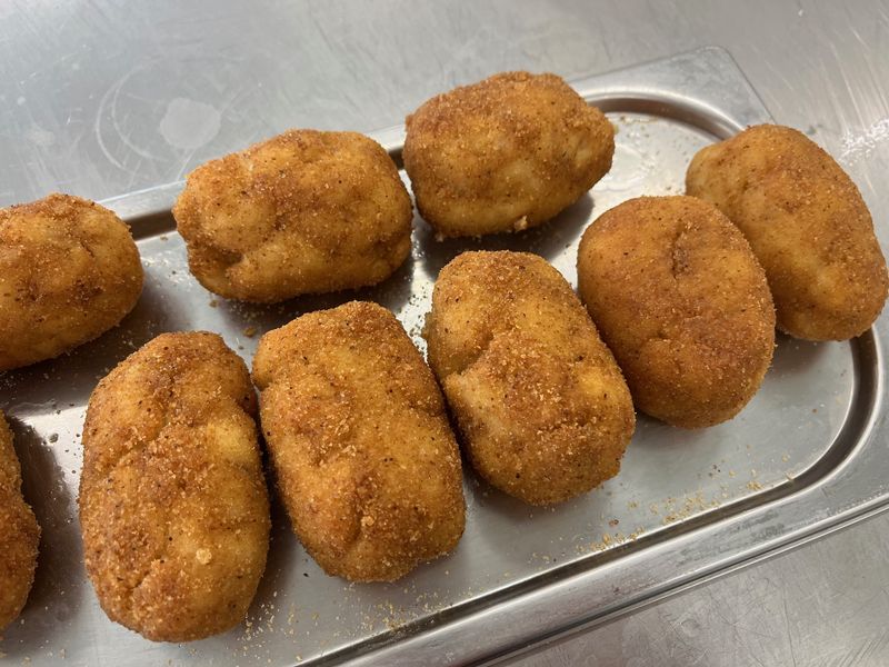 Photo : les croquettes aux crevettes cuites