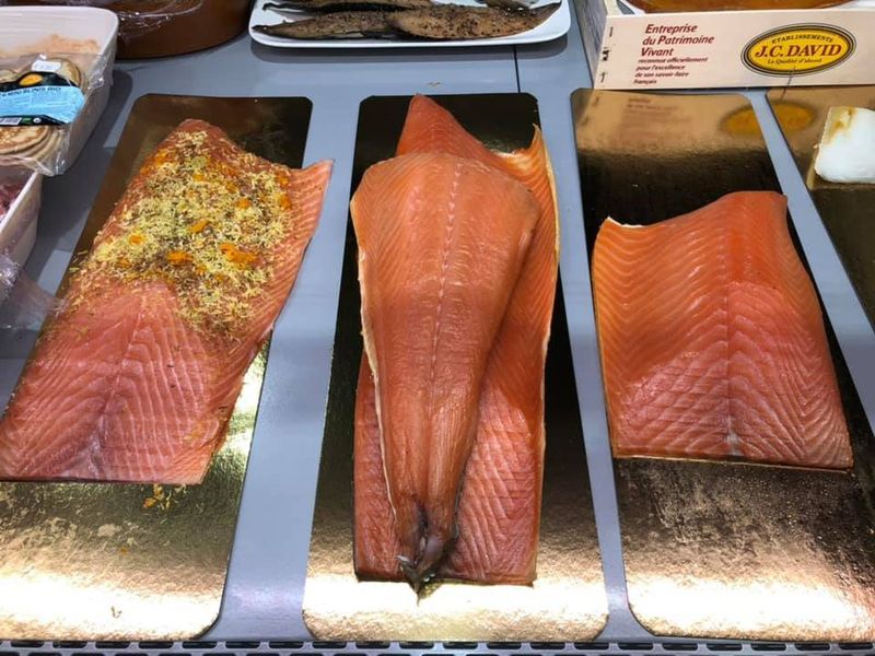 Saumon fumé et saumon gravelax à La Ligne à Wambrechies