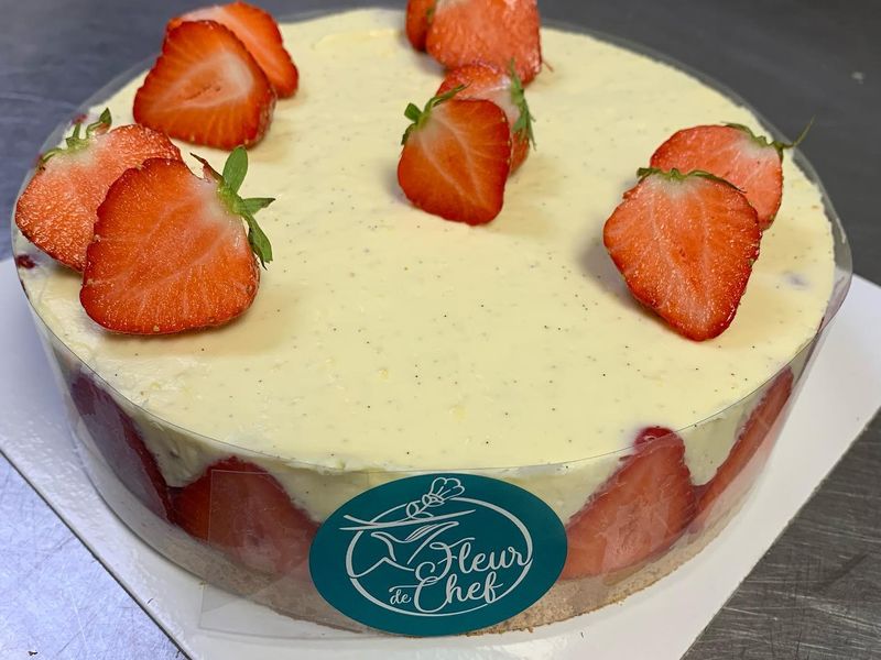 Entremets fraisier de Fleur de Chef à Lille au Musée des Beaux Arts