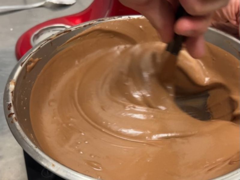 Photo Claire Decraene : la mousse est prête, elle figera au frigo