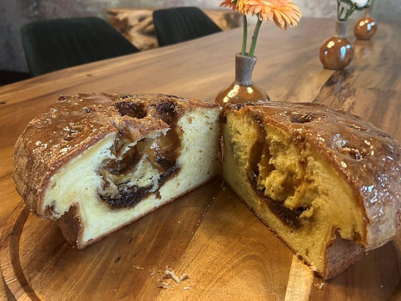 Photo Claire Decraene : tarte au sucre du restaurant Bacôve à Saint-Omer