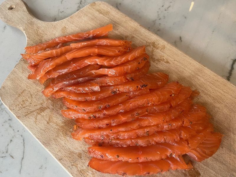 Photo : gravlax en fines tranches