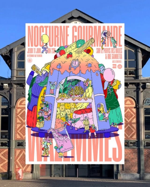 Photo : Affiche Nocturne gourmande 2025 réalisée par @b959