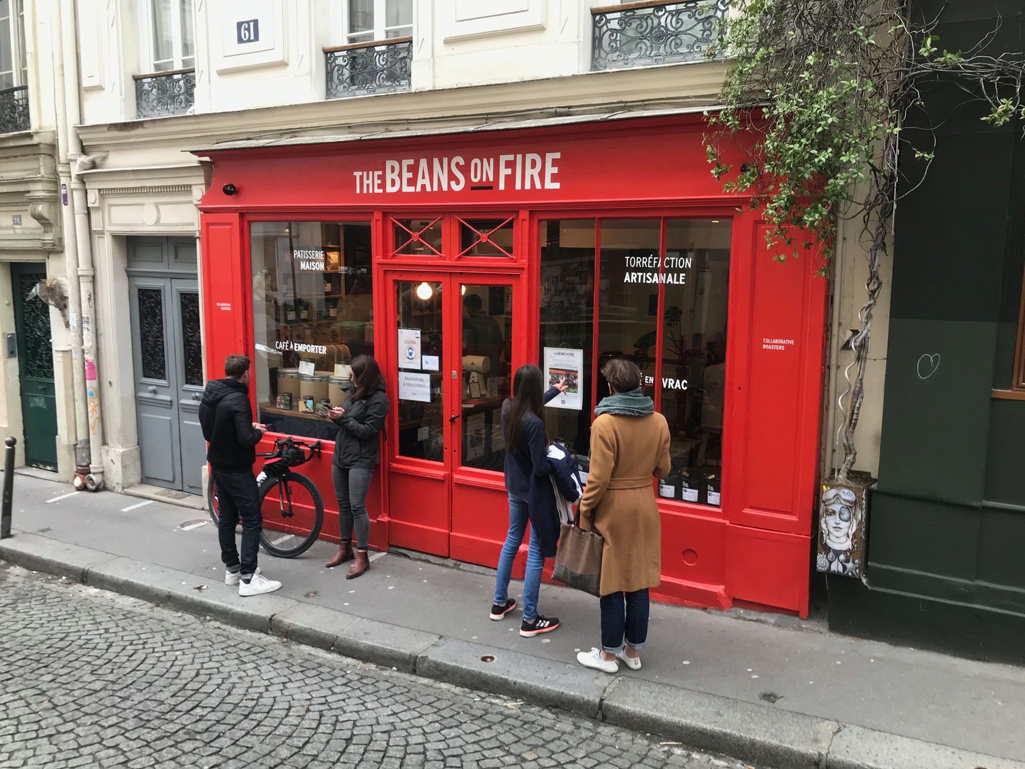 the beans on fire
