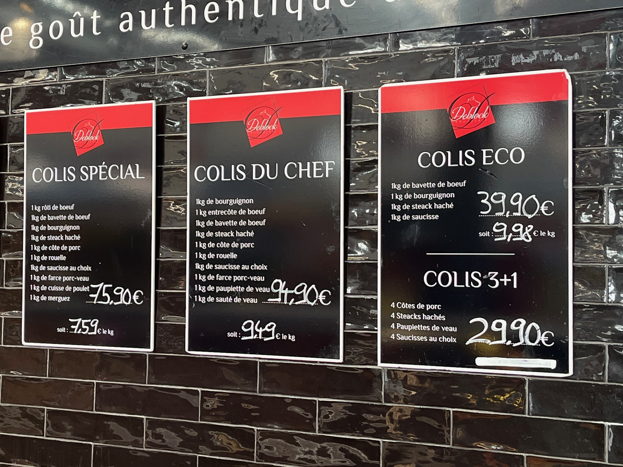Colis de viande Boucherie Deblock Lille Halles de Wazemmes