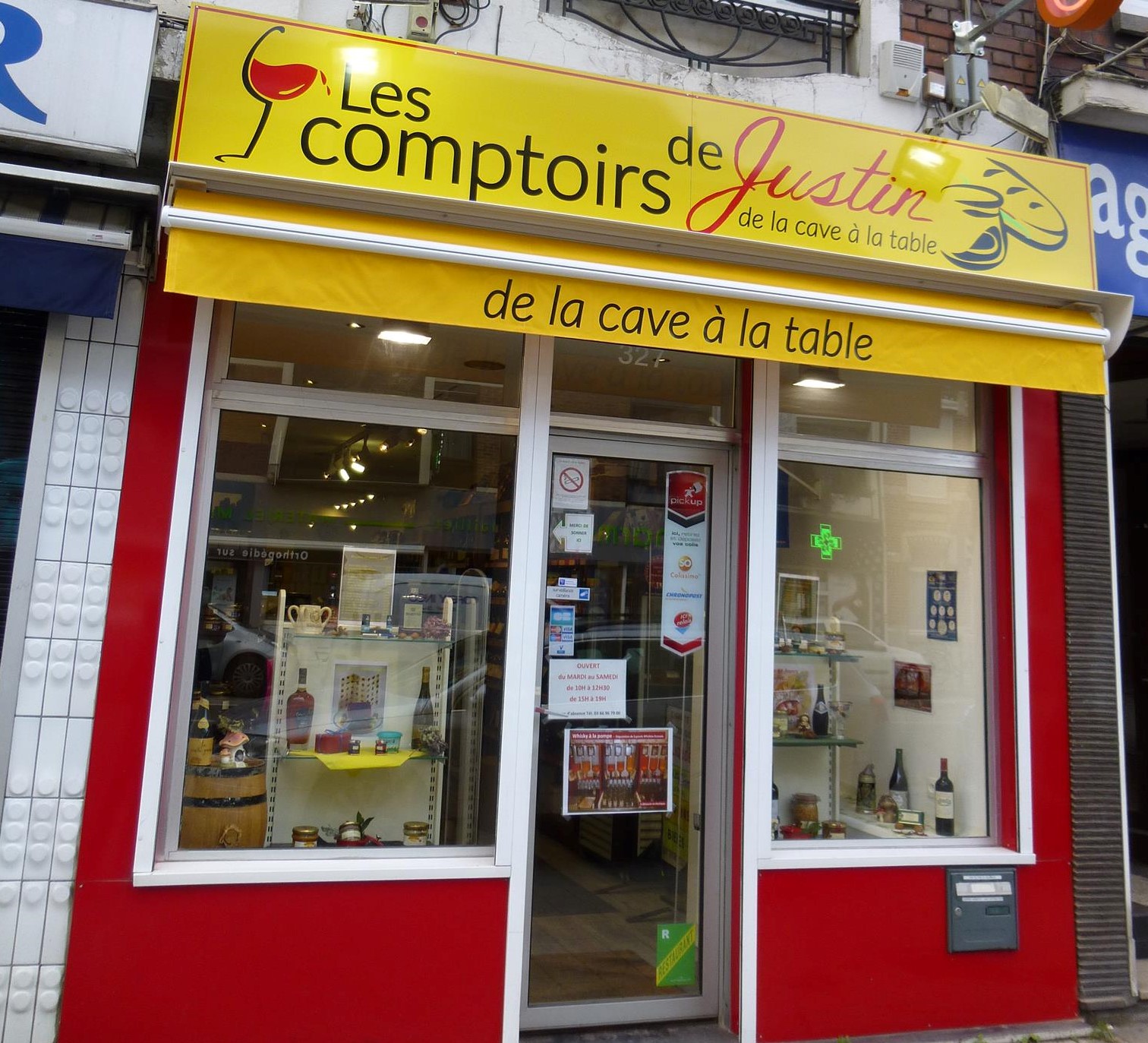 Les comptoirs de Justin