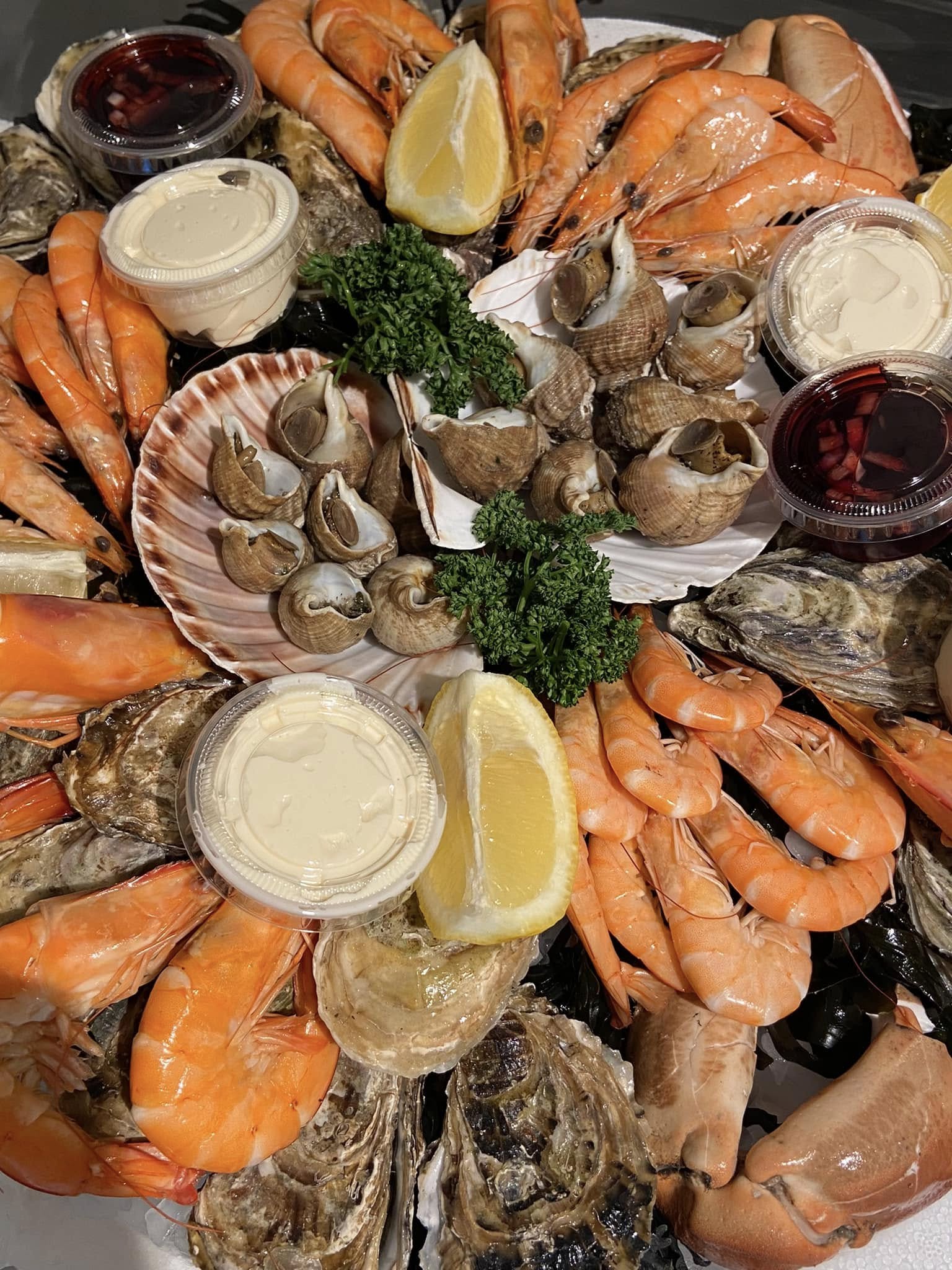 Plateau de fruits de mer poissonnerie Gontran Hazebrouck